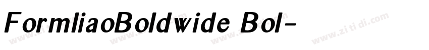 FormliaoBoldwide Bol字体转换